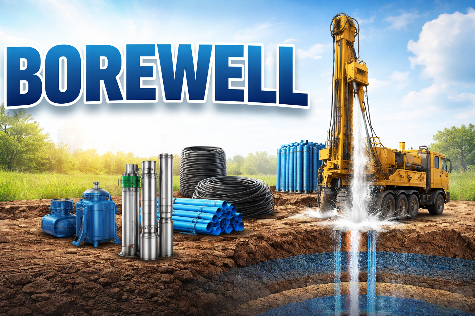 Hi - Tech Borewell service.